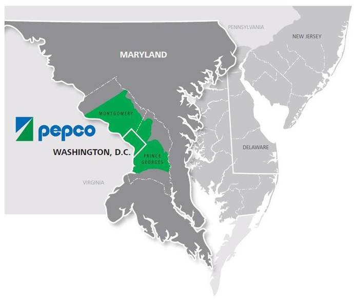 Pepco service map