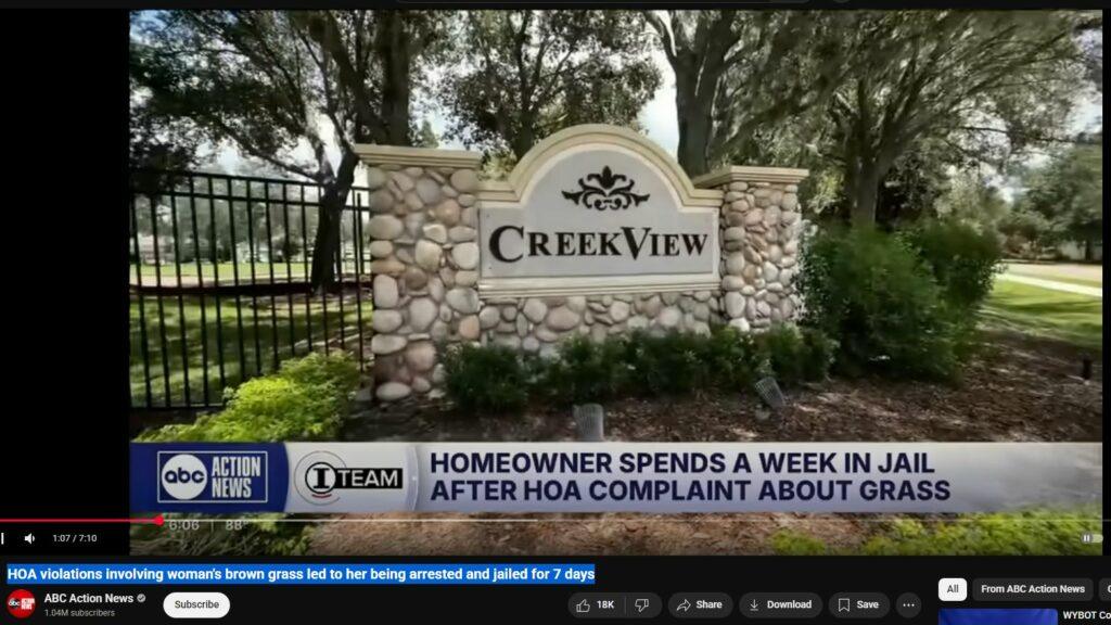 HOA Violation Missed Court Date Jailed 7 Days