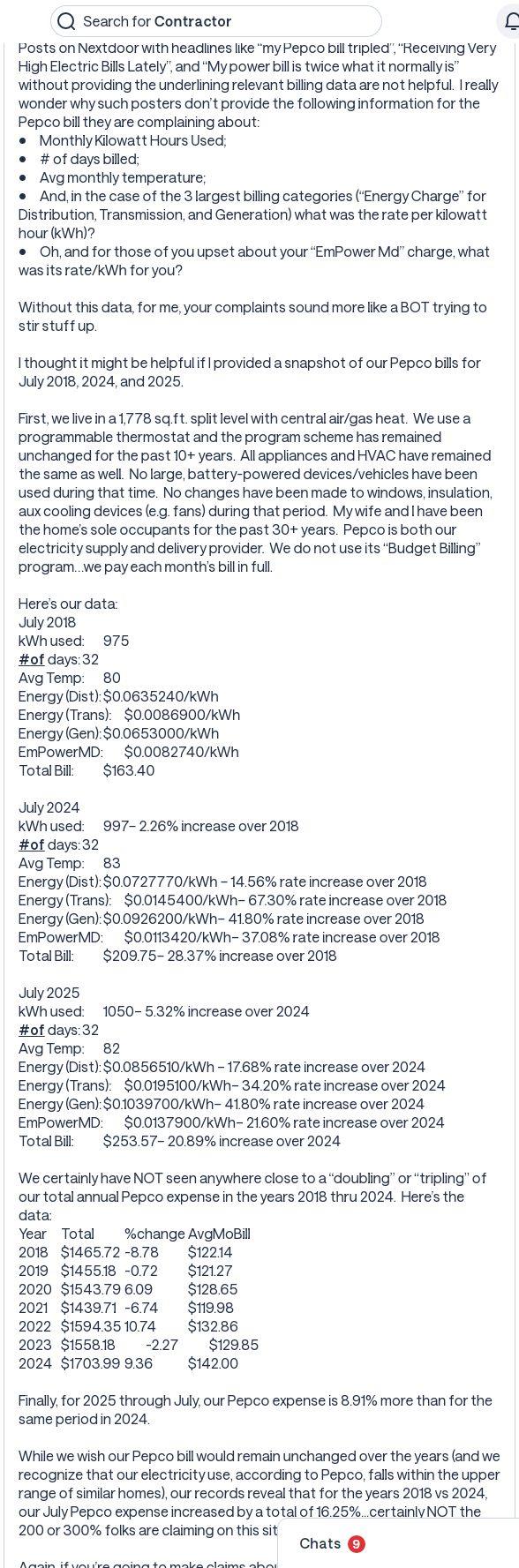 Pepco 2018 to 2025