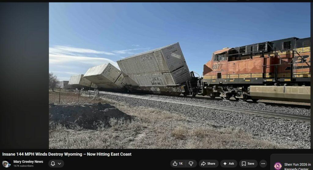 Insane 144 MPH Winds Destroy Wyoming - Now Hitting East Coast